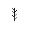HomeLoft Basics Z&W Coat Rack Hat Rack Metal Modern Design Wall Mounted Stylish Black Hanger (Small) view 4