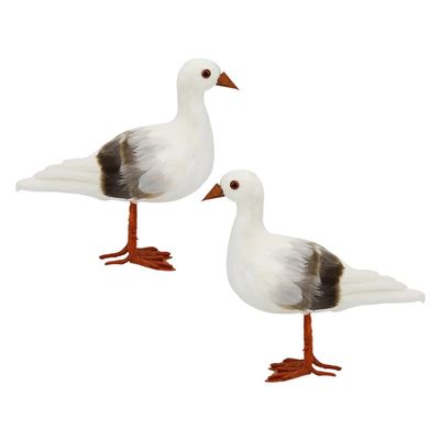 BESPORTBLE 2pcs Nautical Seagull Figurine Foam Bird Statues for Home Decor Charming Outdoor Indoor Accent for Gardens and Celebrations