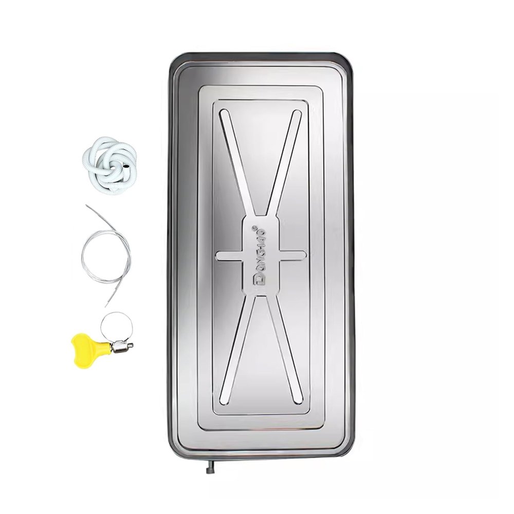 PAPERGAN Air Conditioning Drain Tray Universal Condensate Drip Pan Kit Galvanized Iron Drain Pan with 2m Drain Tubing for Universal Air Conditioner Systems (Size : 5P : 100 * 47 * 3CM)