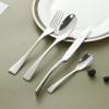 ONUIFIKE Silverware Set, 4/16/24/32 Pieces Stainless Steel Tableware Set Knife, Fork And Spoon Home Hotel Steak Knife And Fork Dessert Spoon Gift Tableware, Cutlery Flatware Set (Color : Silver, Si view 4