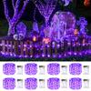 JMEXSUSS 8 Pack 50 LED Fairy Lights Battery Operated - Purple Halloween Lights for Gift Party Garden Patio Home Halloween Christmas Decorations view 1