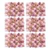 FAIRYPAGODA 4PCS Flower Wall Panels, 24" X 16" Flower Wall Panel Floral Backdrop, Autumn Pink Flower Wall Decor, Faux Flower Panel, Silk Dahlia Rose Floral Panel for Wedding, Party, Bridal Shower view 1