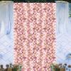 FAIRYPAGODA 4PCS Flower Wall Panels, 24" X 16" Flower Wall Panel Floral Backdrop, Autumn Pink Flower Wall Decor, Faux Flower Panel, Silk Dahlia Rose Floral Panel for Wedding, Party, Bridal Shower view 3