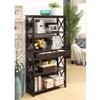 Art Nouveau Bookcase - Modern Shelving for Home & Office Decor Espresso/5 Tier with Drawer view 2