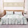 Sage Green Turtle Bed Skirt for Twin Size Bed,Wrap Around Bedding Skirt Dust Ruffle Bedskirt Sets with 1 Pack Matching Pillow Covers 30"x20",18 Inch Drop,Starfish Jellyfish Coral Shell Seahorse view 2