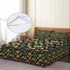 Geometric Bed Skirt for Twin Size Bed,Wrap Around Bedding Skirt Dust Ruffle Bedskirt Sets With 1 Pack Matching Pillow Covers 30"x20",Classic 18 Inch Drop,Gradient Yellow Blue Modern Abstract Art view 4
