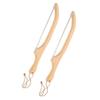 MAGICLULU Bread Loaf Cutter Slicer 2 Pack Serrated Steel Wooden Handle Baking Tool for Home view 1