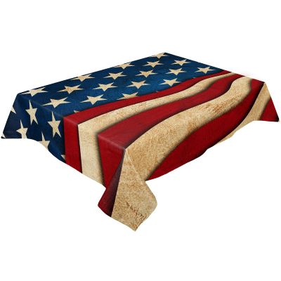 4th of July Tablecloth American Flag Table Cloth for Independence Day Waterproof Patriotic Star USA Flag Tablecloths Rectangle Kitchen Table Cover for Dinner Picnic Memorial Day Holiday Party 60x84