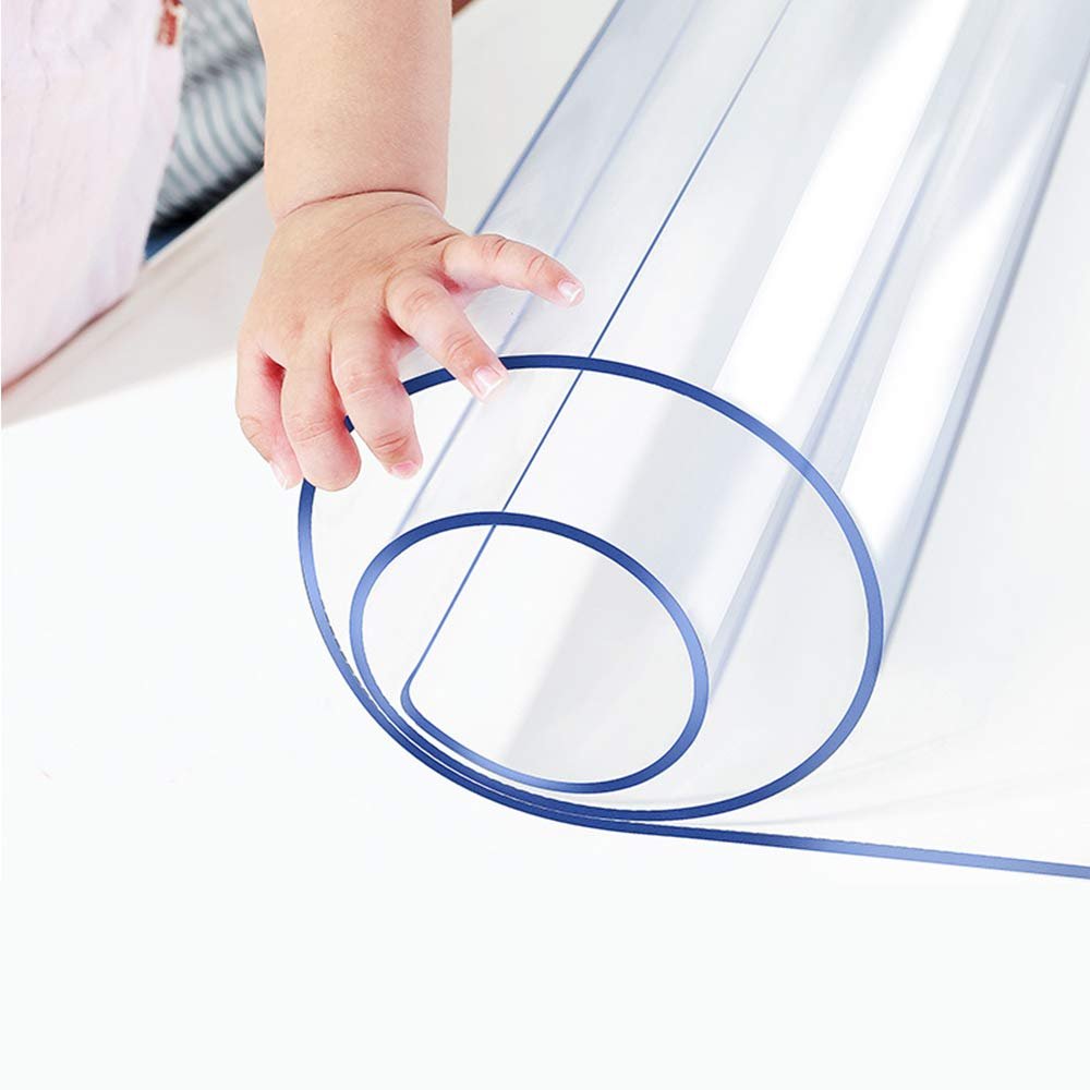 12x44 in Office Desk Blotter Mat Clear Plastic Table Protector Cover Pad PVC Transparent Topper Surface Pro ection Mat Pad Anti Scratch Table Mat Glass Dinner End Table Protector Waterproof Easy Clean