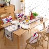 4th of July Table Runner 13x36 Inches Long Patriotic Stars Table Runners Independence Day Dresser Scarf Kitchen Dining Table Red White and Blue Fireworks Runner for Memorial Day Holiday Party Decor view 4