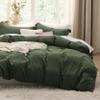 Bedsure Olive Green Oversized King Duvet Cover - 3 Pieces Prewashed Cotton-Like Polyester Extra Soft Bedding Set, Includes 1 Duvet Cover 120''x98'' with Zipper Closure & 2 Pillow Shams, No Comforter view 1