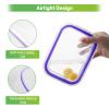 HOMBERKING Glass Food Storage Containers with Lids, 18 Piece Meal Prep Containers, Airtight Lunch Bento Boxes, BPA-Free & Leak Proof (9 Lids & 9 Containers) - Purple view 3