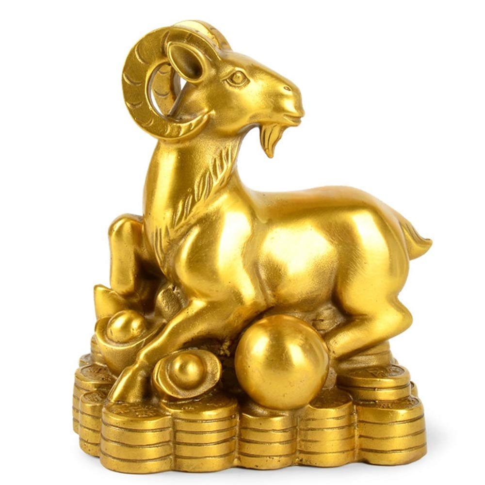 EVXOIJM Feng Shui Statue Chinese Brass Zodiac Animal Cow/Tiger/Rabbit/Dragon/Snake/Horse/Sheep/Monkey/Chicken/Dog/Pig Figurine Sculpture Collection Decor Gift,Hare