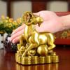 EVXOIJM Feng Shui Statue Chinese Brass Zodiac Animal Cow/Tiger/Rabbit/Dragon/Snake/Horse/Sheep/Monkey/Chicken/Dog/Pig Figurine Sculpture Collection Decor Gift,Hare view 3