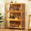 ARMERI Display Case Cabinet Stand, Reversible Doors, Display Shelves for Collectibles, Gemstone, Figures, Minifigures Anime Figure and Mini Toys Display Cabinet,70106cm/27.541.7in view 2