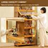 ARMERI Display Case Cabinet Stand, Reversible Doors, Display Shelves for Collectibles, Gemstone, Figures, Minifigures Anime Figure and Mini Toys Display Cabinet,70106cm/27.541.7in view 4