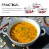 Totority Kitchen Enamel Stockpot with Lid 3 Pcs Retro Flower Stew Bean Cooking Pot, Vintage Thicken Soup Pot with Handles, Nonstick, Safe for Induction Cookers, Gas Stove view 3