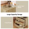 affeivul Mid Century Modern Dresser, 3 Drawer Dresser for Bedroom Wood, 3 Drawer Nightstand Set of 2, Storage Cabinet Side Table with Solid Wood Legs, Small Dresser for Closet, Living Room (Natural) view 3