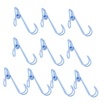 MAGICLULU 10pcs Multi-use Non-Slip Laundry Hooks Plastic Clamp Hooks Simple Clip for Clothing Dryer Home Office
