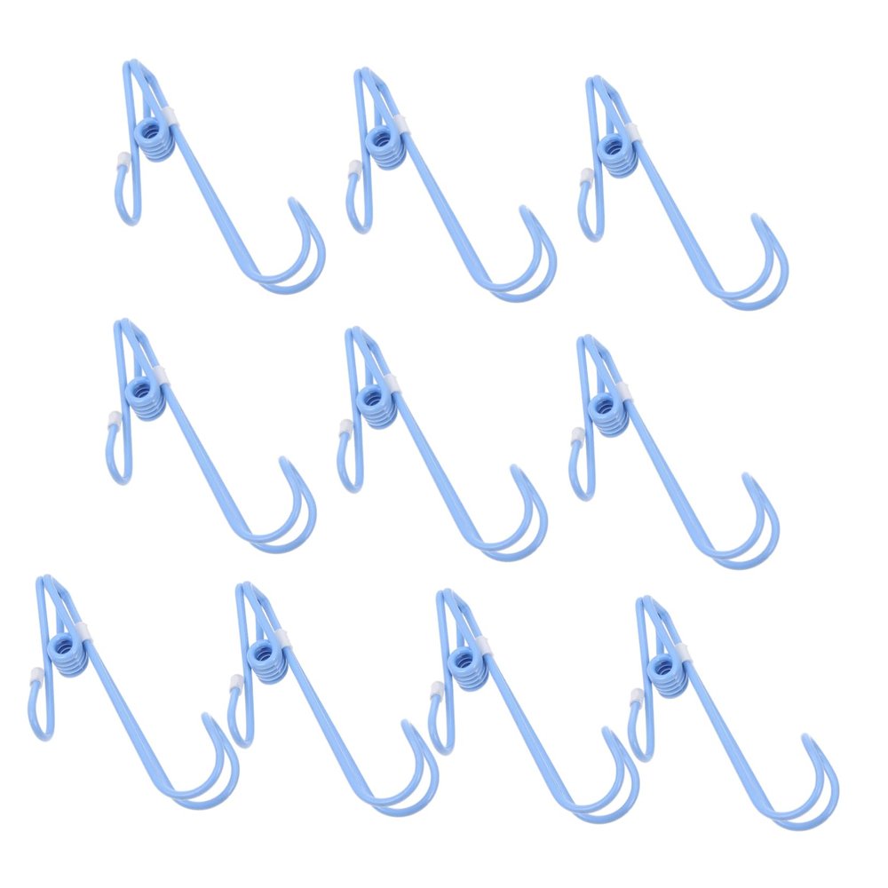 MAGICLULU 10pcs Multi-use Non-Slip Laundry Hooks Plastic Clamp Hooks Simple Clip for Clothing Dryer Home Office