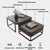 Coffee Tables for Living Room, Nesting Table Set of 2 Modern, with Drawer Storage 2 in 1 Square Stacking Side Tables End Tables for Living Room Bedroom Living Room, Office Black 27.5 x 27.5 x 17.7 cm view 4