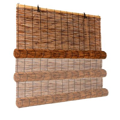 Plvyy Bamboo Blackout Blinds for 20-70 Inches Wide Windows, 40-80in Length, Privacy Protection Bamboo Roller Blinds Sun Shades Partition for Porch or Patio Cordless (Size : 60x80in(WxH))