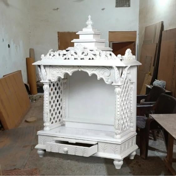 Blackperlcrafts by White Home Temple/Wood Temple/Pooja Mandir/Traditional Temple Mandir/South Indian Temple/Puja Mandir/Carving Temple/Temple Home/Wood mandir Gift
