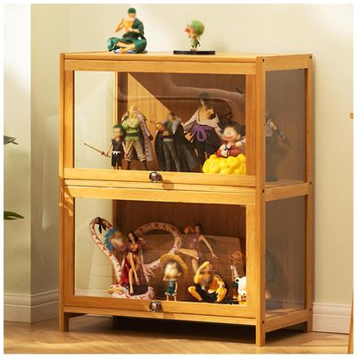 ARMERI Display Case Cabinet Stand, Reversible Doors, Display Shelves for Collectibles, Gemstone, Figures, Minifigures Anime Figure and Mini Toys Display Cabinet,6073cm/23.628.7in