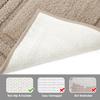 HOMEIDEAS Bathroom Rugs Sets 2 Piece, Super Soft and Absorbent Non Slip Microfiber U-Shaped Toilet Bath Mat Set (20"x32"+U20 x24, Beige) view 4