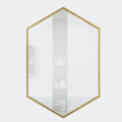 Bathroom Metal Frame Wall-Mounted Dressing Table Decorative Wrought Iron Mirror for Bedroom (Size : 50 * 70cm) (60 * 80cm)