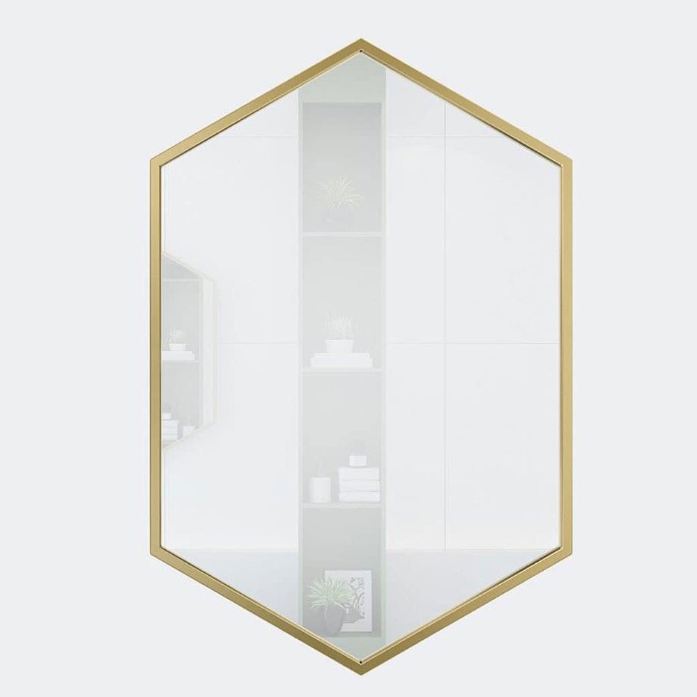 Bathroom Metal Frame Wall-Mounted Dressing Table Decorative Wrought Iron Mirror for Bedroom (Size : 50 * 70cm) (60 * 80cm)