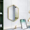 Bathroom Metal Frame Wall-Mounted Dressing Table Decorative Wrought Iron Mirror for Bedroom (Size : 50 * 70cm) (60 * 80cm) view 2