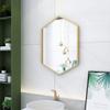 Bathroom Metal Frame Wall-Mounted Dressing Table Decorative Wrought Iron Mirror for Bedroom (Size : 50 * 70cm) (60 * 80cm) view 3
