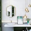 Bathroom Metal Frame Wall-Mounted Dressing Table Decorative Wrought Iron Mirror for Bedroom (Size : 50 * 70cm) (60 * 80cm) view 4