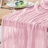 Xiomot Cheesecloth Table Runner 10FT Blushing Pink Boho Gauze Sheer Runners view 1