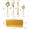 IFAJOOR Flatware Silverware Set, 24 Pieces Stainless Steel Tableware, Knife, Fork And Spoon, Hotel Household Steak Knife And Fork, Wooden Gift Box Set, Cutlery Set (Color : Rainbow) view 2