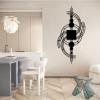 Geometric Metal Wall Art, Lines Metal Laser Wall Art, Metal Abstract and Geometric Wall Decor, Matel Line Art Wall Decor, Geometric Line Wall Art, Minimalist Metal Wall Sign, Wall Hangings (14"x 29"| 36x76cm, White) view 3