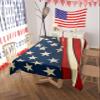 4th of July Tablecloth American Flag Table Cloth for Independence Day Waterproof Patriotic Star USA Flag Tablecloths Rectangle Kitchen Table Cover for Dinner Picnic Memorial Day Holiday Party 60x102 view 4
