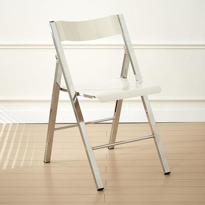 Acrylic Folding Chair, Acrylic Chair,Clear Chair Foldable And Stackable,Transparent Modern Clear Folding Dining Chairs,Transparent Armless Foldable Chair,for Bedroom, Living Room, Dining,Study Room (