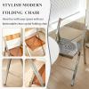 Acrylic Folding Chair, Acrylic Chair,Clear Chair Foldable And Stackable,Transparent Modern Clear Folding Dining Chairs,Transparent Armless Foldable Chair,for Bedroom, Living Room, Dining,Study Room ( view 3