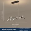 SteFik Double-Headed Acrylic Chandelier LED Tricolor Dimmable Iron Curve Bedroom Pendant Light - Minimalist Post-Modern Bar Living Room Ceiling Hanging Lamp Interesting Life,Pendant view 2