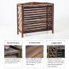 Air Conditioner Outside Unit Protective Cover Louver Grille Cover Privacy Screen Solid Wood Air Conditioner Flower Rack Outdoor Balcony Fence Shelf Floor Air Conditioner Outside Unit Cover (Size : 81 view 4