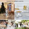 Acrylic Folding Chair,Folding Dining Chair,Clear Acrylic Foldable Chair With Hardware Material,Portable Fold Up Event Chair,Clear Chair Foldable And Stackable,Weight Capacity 200kg/440lbs, Transparent view 2