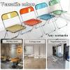 Acrylic Folding Chair,Folding Dining Chair,Clear Acrylic Foldable Chair With Hardware Material,Portable Fold Up Event Chair,Clear Chair Foldable And Stackable,Weight Capacity 200kg/440lbs, Transparent view 4