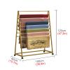 FUYAO Freestanding Movable Scarf Rack Stand/Wrapping Paper Storage Organziers with Wheels, Metal Modern Double-Side Tall Display Shelf for FlowerCraft Room/Shop/Retail Stores view 2