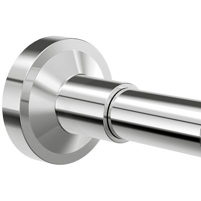 Bonpally Shower Curtain Rod 32-75 Inches Adjustable, Non-Slip Spring Tension Shower Rod Stainless Steel for Bathroom, No Drilling, Chrome