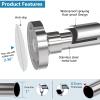 Bonpally Shower Curtain Rod 32-75 Inches Adjustable, Non-Slip Spring Tension Shower Rod Stainless Steel for Bathroom, No Drilling, Chrome view 2