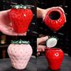 123Arts Container Strawberry Candy Dish Ceramic Food Storage with Seal Lid view 4