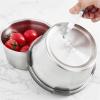Bento Boxes Stainless Steel Round Refrigerator Food Storage Box Microwave Heating Sealed Pot Fresh-Keeping Box (Size : 1100ml) view 3
