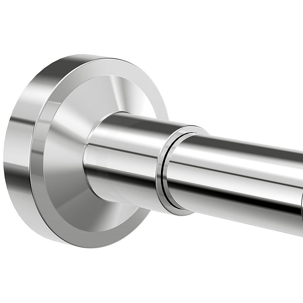 Bonpally Shower Curtain Rod 32-89 Inches Adjustable, Non-Slip Spring Tension Shower Rod for Bathroom, Window, Room Divider, Chrome
